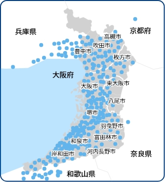 賃貸管理物件分布図